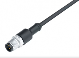 Sensor actuator cable, M12-cable plug, straight to open end, 8 pole, 5 m, PUR, black, 2 A, 77 3429 0000 50708 0500