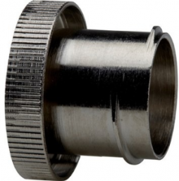 End closure, 10 mm, brass, nickel-plated, metal, (L) 16.3 mm