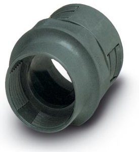 Corrugated pipe fitting, PG16, plastic, gray, (L) 39.5 mm