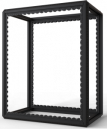 24 U cabinet rack, (H x W x D) 1200 x 600 x 1000 mm, steel, black gray, 20630-068