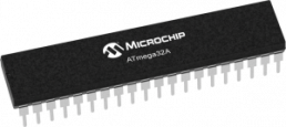 AVR microcontroller, 8 bit, 16 MHz, DIP-40, ATMEGA32A-PU
