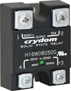 Solid state relay, 4-32 VDC, zero voltage switching, 48-660 VAC, 50 A, PCB mounting, H16WD6050