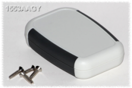 ABS handheld enclosure, (L x W x H) 75 x 50 x 17 mm, light gray (RAL 7035), IP54, 1553AAGY