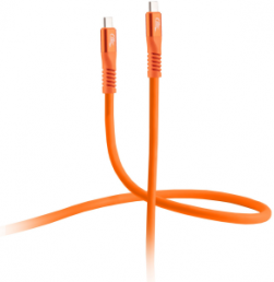 USB 3.2 connecting cable, USB plug type C to USB plug type C, 0.5 m, orange