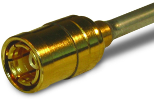 SMB plug 50 Ω, RG-405, Belden 1671A, solder connection, straight, 142212