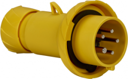 CEE plug, 5 pole, 16 A/100-130 V, yellow, 4 h, IP67, PKX16M715