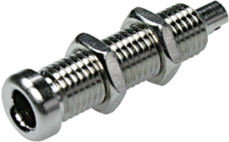 4 mm socket, screw connection, mounting Ø 6 mm, CAT O, silver, BU 20