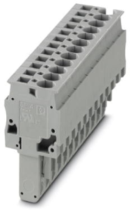 Plug, spring balancer connection, 0.08-6.0 mm², 12 pole, 32 A, 8 kV, gray, 3043006