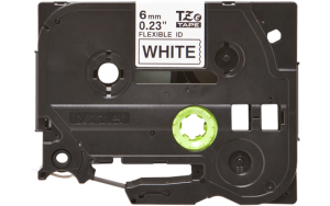 Labelling tape cartridge, 6 mm, tape white, font black, 8 m