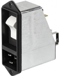 IEC plug C20, 50 to 60 Hz, 12 A, 250 VAC, 0.8 mH, faston plug 6.3 mm, EF12.1034.3211.01