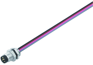 Sensor actuator cable, M8-flange plug, straight to open end, 3 pole, 0.2 m, 4 A, 09 3403 86 03