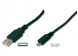 USB 2.0 Adapter cable, USB plug type A to Micro-USB plug type B, 1.8 m, black