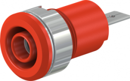 4 mm socket, flat plug connection, mounting Ø 12.2 mm, CAT III, red, 23.3070-22