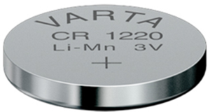 Lithium-button cell, CR1220, 3 V, 35 mAh