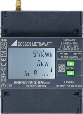 EM2289, MID, 4-L, 5(80)A LPWAN Gossen Metrawatt Energy Measurement Image 1