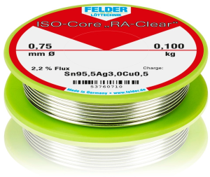 Solder wire, lead-free, SAC (Sn96.5Ag3.0Cu0.5), Ø 0.75 mm, 0.1 kg