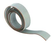 Flat ribbon cable, 34 pole, pitch 1.27 mm, 0.09 mm², AWG 28, gray