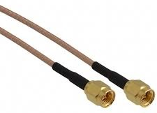 Coaxial Cable, SMA plug (straight) to SMA plug (straight), 50 Ω, RG-316/U, grommet black, 153 mm, 135101-01-06.00