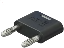 Short-circuit plug, 32 A, nickel-plated, black, 64.4012-21