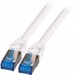 Patch cable highly flexible, RJ45 plug, straight to RJ45 plug, straight, Cat 6A, S/FTP, LSZH, 0.15 m, white