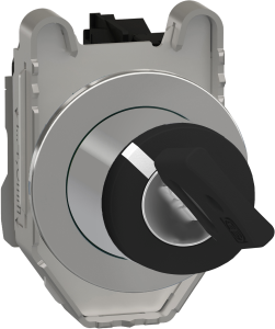 Selector switch, unlit, latching, waistband round, black, 2 x 90°, mounting Ø 30.5 mm, XB4FG21