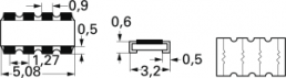 Resistor network, SMD 2012, 150 Ω, 0.125 W, ±5 %, 4 resistors, YC324-JK-07150RL