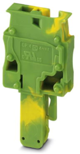 Plug, spring balancer connection, 0.08-6.0 mm², 1 pole, 32 A, 8 kV, yellow/green, 3042803