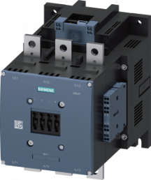 Power contactor, 3 pole, 500 A, 2 Form A (N/O) + 2 Form B (N/C), coil 24 VDC, screw connection, 3RT1076-2XB46-0LA2