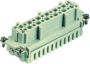 Socket contact insert, 24B, 24 pole, equipped, cage clamp terminal, with PE contact, 09330242716