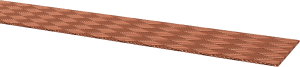 Fabric tape, unassembled, copper, 16 x 16 x 0.05 mm, 0.5 mm², (W) 2.5 mm, Ø 0.4 mm, 301005000