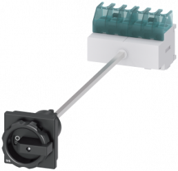 Main switch, Rotary actuator, 6 pole, 25 A, 690 V, (W x H x D) 67 x 84 x 429.5 mm, front installation/DIN rail, 3LD2113-3VK51