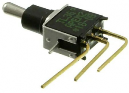 Toggle switch, metal, 1 pole, latching, On-On, 0.4 VA/20 V AC/DC, gold-plated, TL36WW05000