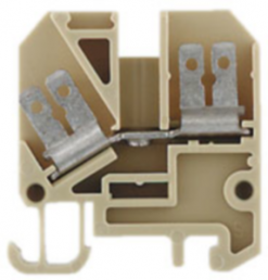 Through terminal block, plug-in connection, 2.5 mm², 4 pole, 8 A, 6 kV, beige/yellow, 0324560000