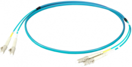 FO patch cable, LC duplex to LC duplex, 0.5 m, OM3, multimode 50/125 µm
