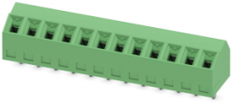 PCB terminal, 12 pole, pitch 3.81 mm, AWG 26-16, 10 A, screw connection, green, 1728381