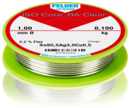 Solder wire, lead-free, SAC (Sn96.5Ag3.0Cu0.5), Ø 1 mm, 0.1 kg