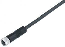 Sensor actuator cable, M8-cable socket, straight to open end, 12 pole, 2 m, PUR, black, 1 A, 77 3406 0000 50012-0200
