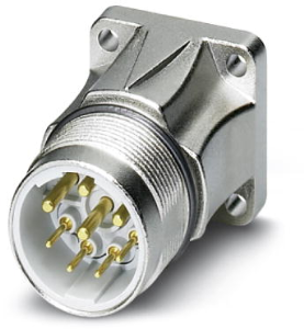 Plug, 8 pole, crimp connection, screw locking, straight, 1605589