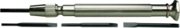 Watchmaker screwdriver, 1.5 mm, 2 mm, 2.5 mm, 3 mm, slotted, L 120 mm, 669500