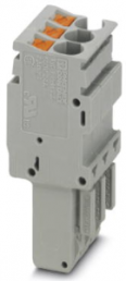 Plug, push-in connection, 0.14-4.0 mm², 3 pole, 24 A, 6 kV, gray, 3209882