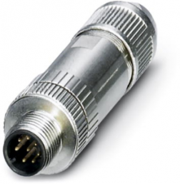 Plug, M12, 6 pole, IDC connection, screw locking, straight, 1429130