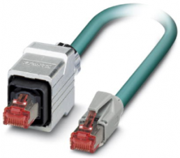 Network cable, RJ45 plug, straight to RJ45 plug, straight, Cat 5, SF/UTP, PUR, 5 m, blue