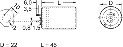 B41231A9228M000 TDK (EPCOS) Electrolytic Capacitors Image 2