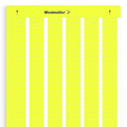 Polyester Laser label, (L x W) 27 x 8 mm, yellow, DIN-A4 sheet with 1980 pcs
