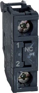Auxiliary switch block, 1 Form B (N/C), 240 V, 3 A, ZBE202