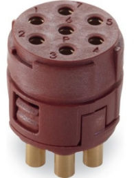 Socket contact insert, 7 pole, crimp connection, straight, 44420152