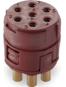 Socket contact insert, 7 pole, crimp connection, straight, 44420153