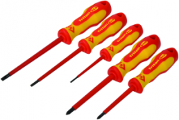 VDE screwdriver kit, PH1, PH2, 2.5 mm, 4 mm, 5.5 mm, Phillips/slotted, T4728