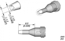 Desoldering tip, Round, Ø 1.6 mm, C360014