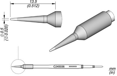 C245036 JBC Soldering tips, desoldering tips and hot air nozzles Image 1